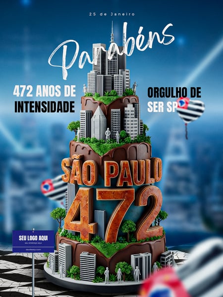 Flyer ANIVERSÁRIO DE SP 472 ANOS 