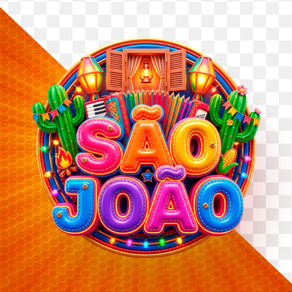 SELO 3D PARA FLYERS DE SÃO JOÃO MODELO 40