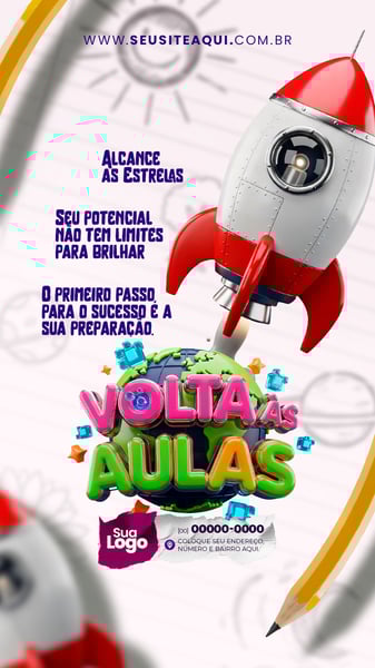 STORY ESCOLA VOLTA AS AULAS SOCIAL MEDIA PSD EDITÁVEL 07