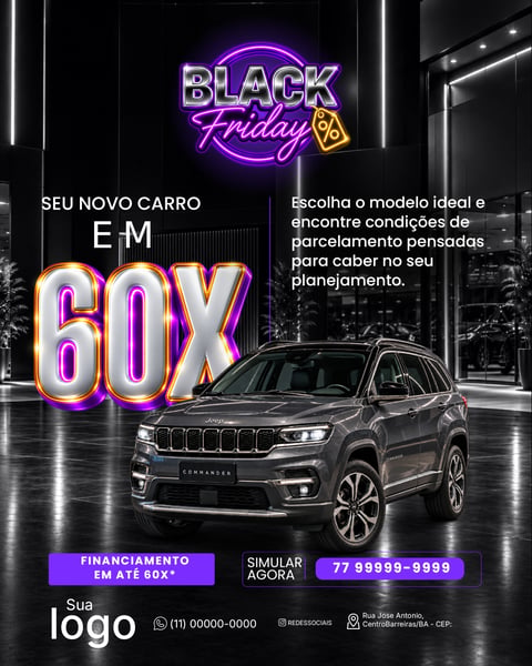 BLACK FRIDAY CONCESSIONÁRIA DE CARROS SOCIAL MEDIA PSD EDITÁVEL 5