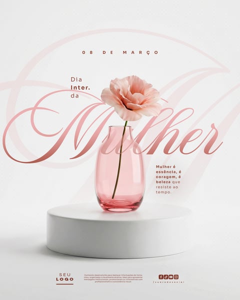 DIA INTERNACIONAL DA MULHER 08 DE MARÇO SOCIAL MEDIA PSD EDITÁVEL 4