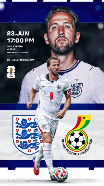 FLYER MATCHDAY HARRY KANE INGLATERRA COPA 2026