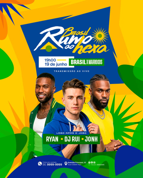 FLYER COPA DO MUNDO BRASIL RUMO AO HEXA