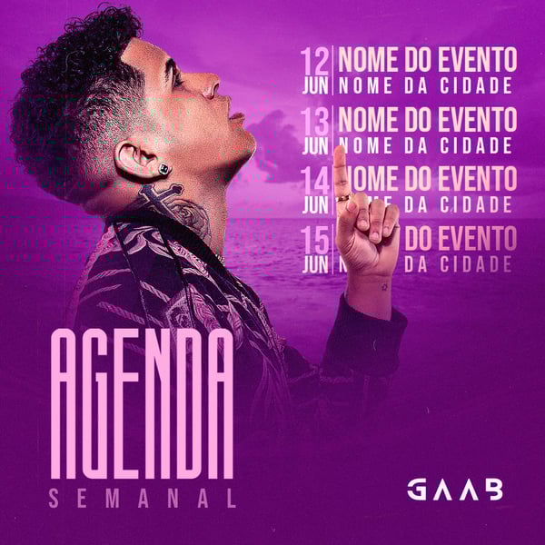 FLYER ARTISTA AGENDA DE SHOWS FEED