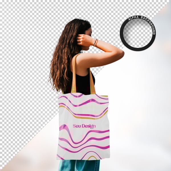 MOCKUP BOLSA SACOLA DE PANO TOTALMENTE EDITÁVEL PSD 1