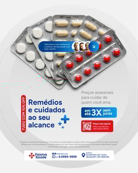 Farmácia e Drogaria Social Media PSD Editável