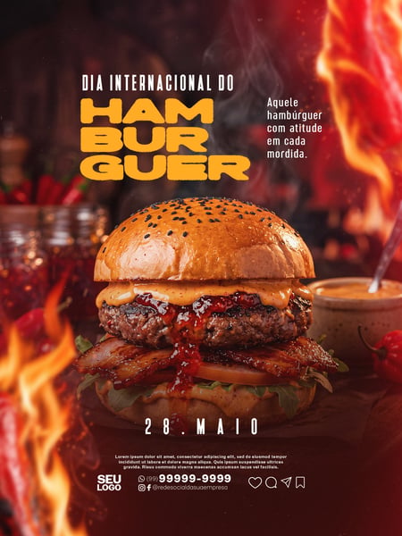 DIA INTERNACIONAL DO HAMBÚRGUER 28 DE MAIO SOCIAL MEDIA PSD EDITÁVEL 04