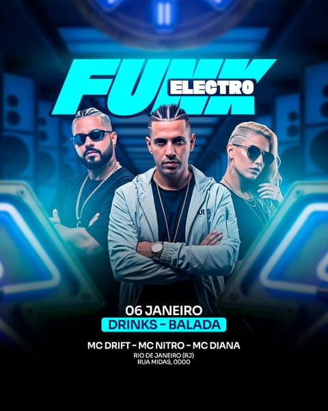 FLYER EVENTO SHOW ELECTRO FUNK PSD FEED 42