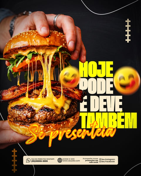 SOCIAL MEDIA HAMBURGERIA PSD EDITÁVEL 12
