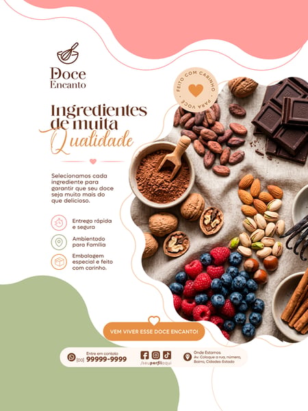 POST FEED DOCERIA CONFEITARIA SOCIAL MEDIA TEMPLATE PSD EDITÁVEL 12