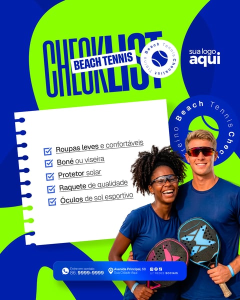 Social Media Beach Tennis PSD Editável