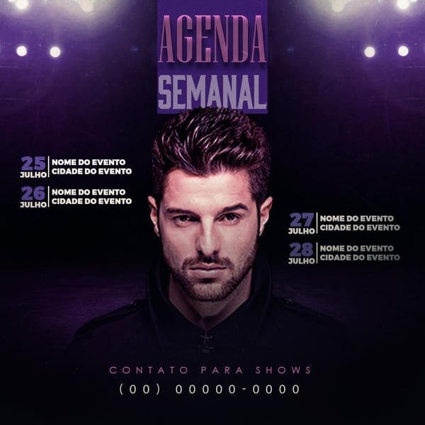 FLYER ARTISTA AGENDA DE SHOWS FEED