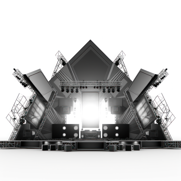 BACKGROUND ESTRUTURA DE PALCO SHOW EVENTO PARA COMPOSIÇÃO SOCIAL MEDIA