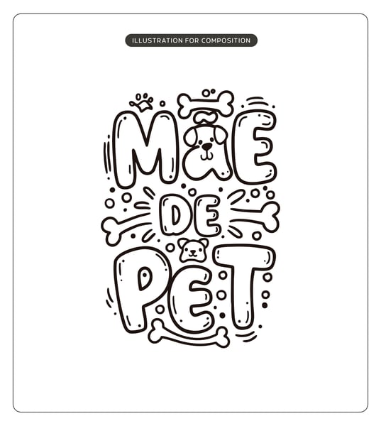 Lettering Mãe de PET