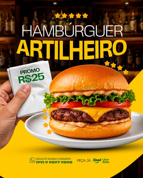SOCIAL MEDIA BAR COPA HAMBÚRGUER PSD EDITÁVEL