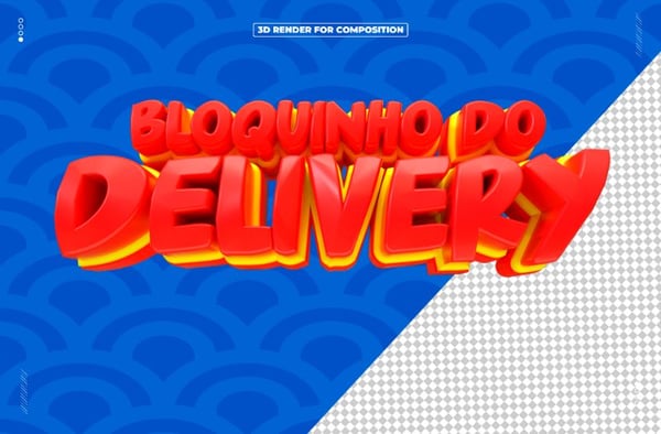 SELO 3D BLOQUINHO DO DELIVERY CARNAVAL