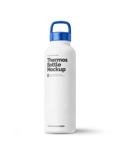 GARRAFA TÉRMICA PSD EDITÁVEL MOCKUP