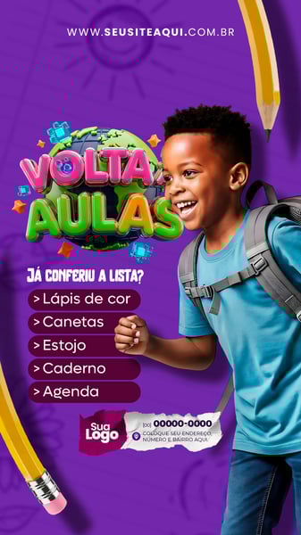 STORY ESCOLA VOLTA AS AULAS SOCIAL MEDIA PSD EDITÁVEL 03