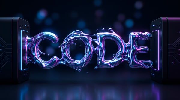 LETTERS 3D NEON PALAVRA CODE PROGRAMAÇÃO DESENVOLVIMENTO SOFTWARE TECNOLOGIA TI FRONTEND 01 4