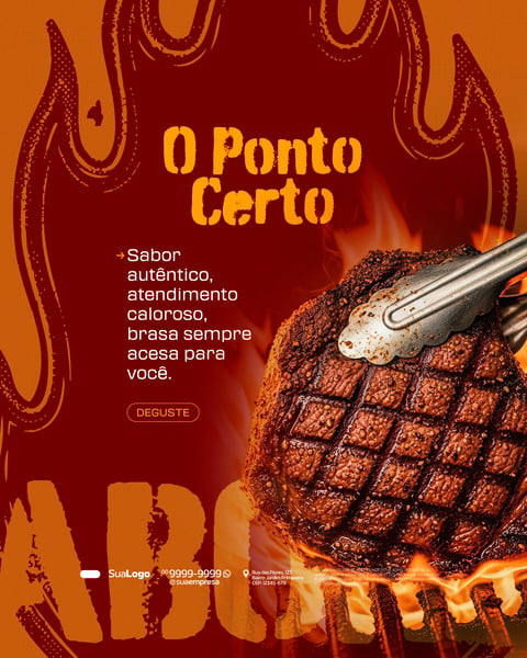 COLEÇÃO CHURRASCARIA 6 SOCIAL MEDIA PSD EDITÁVEL