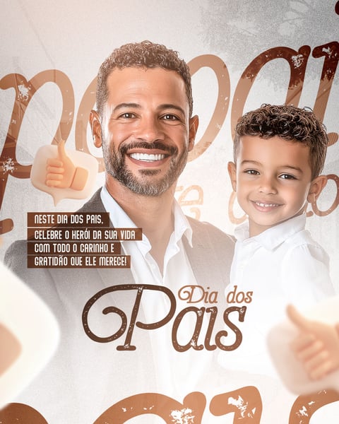 POST SOCIAL MEDIA FELIZ DIA DOS PAIS PSD EDITÁVEL + FONTES