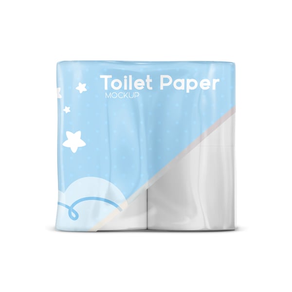 PACOTE DE PAPEL HIGIÊNICO PSD EDITÁVEL MOCKUP