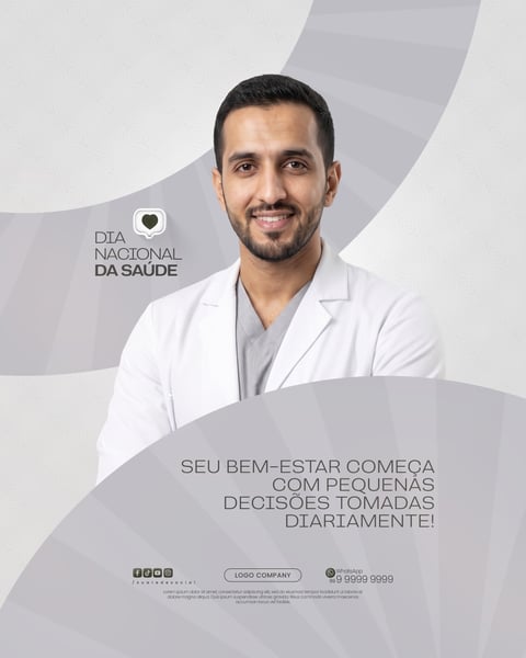 DIA NACIONAL DA SAÚDE CAMPANHA PREVENÇÃO SOCIAL MEDIA PSD EDITÁVEL 4