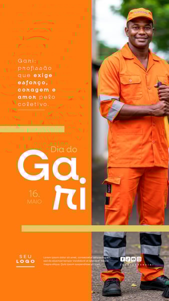 DIA DO GARI 16 DE MAIO SOCIAL MEDIA STORY EDITÁVEL