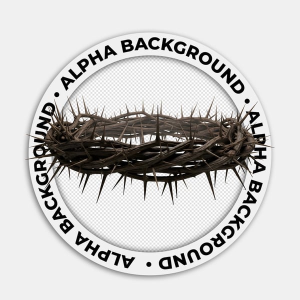 COROA DE ESPINHOS DE JESUS CRISTO EM UM FUNDO LISO ESTÚDIO 04