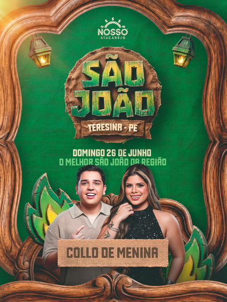 FLYER EVENTO SÃO JOÃO SHOW PSD EDITÁVEL