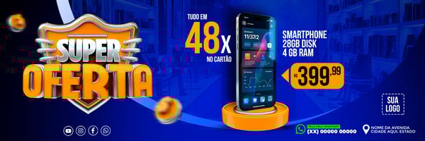 BANNER SUPER OFERTA SUPERMERCADO REDES SOCIAIS
