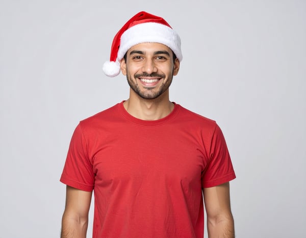 IMAGEM HOMEM COM GORRO DE NATAL