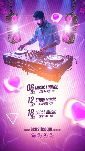 FLYER EVENTO PROXIMOS SHOWS MÚSICA