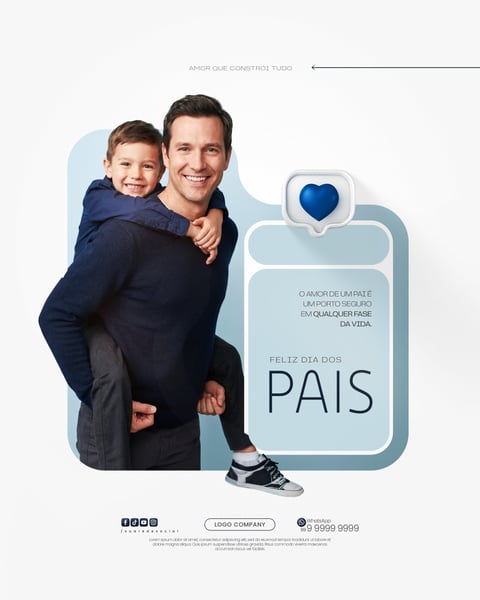 DIA DOS PAIS AMOR DE PAI SOCIAL MEDIA PSD EDITÁVEL 4