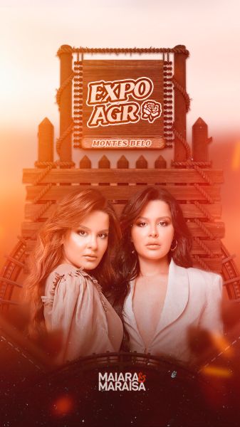 FLYER EVENTO EXPOAGRO MAIARA E MARAISA STORIES
