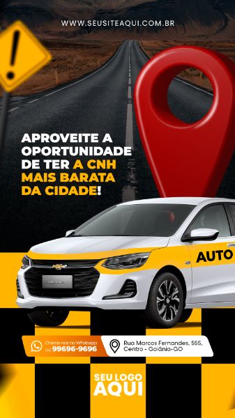 STORY - AUTO ESCOLA - CNH - MOTORISTA | SOCIAL MEDIA - PSD EDITÁVEL