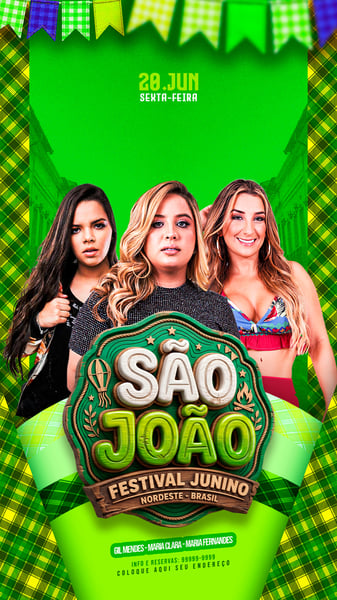 FLYER PARA EVENTOS DE SÃO JOÃO 03 STORYS