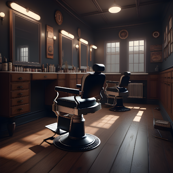 SALÃO DE BARBEARIA - BACKGROUND PARA COMPOSIÇÃO