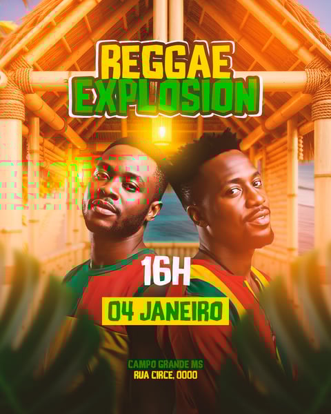 FLYER EVENTO SHOW REGGAE EXPLOSION PSD FEED 20
