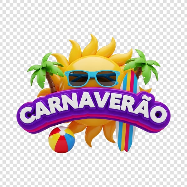 SELO 3D CARNAVAL COM SOL 3D E RAYBAN CARNAVERGÃO 17