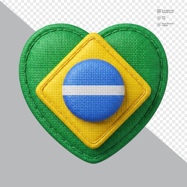 ELEMENTO 3D PARA COMPOSIÇÃO BRASIL PNG 022