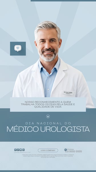 DIA DO MÉDICO UROLOGISTA HOMENAGEM ESPECIAL SOCIAL MEDIA PSD EDITÁVEL 4 STORY