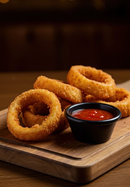 ANÉIS DE CEBOLA EMPANADOS