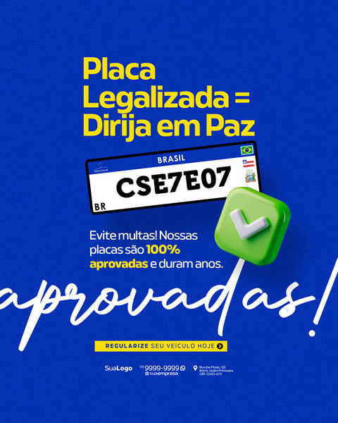 LOJA DE EMPLACAMENTO DE VEÍCULOS SOCIAL MEDIA PSD EDITÁVEL 4