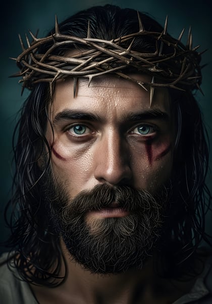 ROSTO DE JESUS CRISTO MUITO PRÓXIMO DA CÂMERA 05