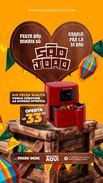 STORY - FESTA JUNINA, SÃO JOÃO - PSD EDITÁVEL