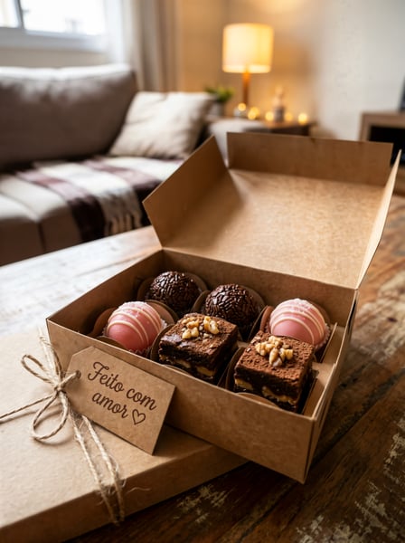 Caixa aberta com doces dentro 3