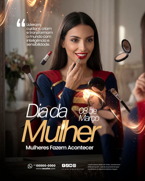 DIA INTERNACIONAL DA MULHER 08 DE MARÇO SOCIAL MEDIA PSD EDITÁVEL 4