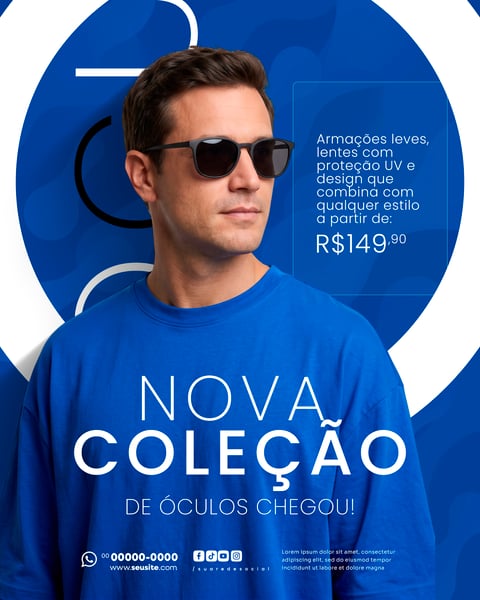 ÓTICA SOCIAL MEDIA PSD EDITÁVEL