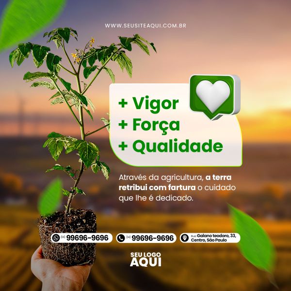 AGRONEGÓCIO, AGRICULTURA, AGROPECUÁRIA - SOCIAL MEDIA | PSD EDITÁVEL